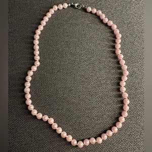 Pink pearl necklace